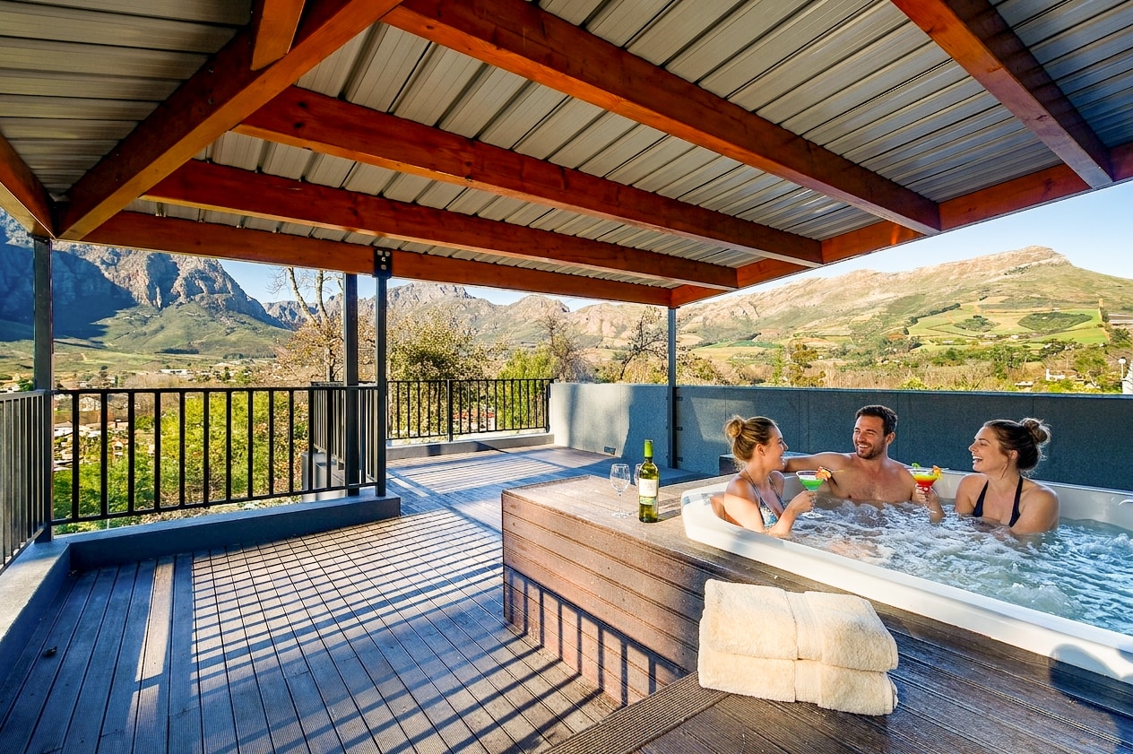 ForestFall — upper deck with jetted spa and mountain views